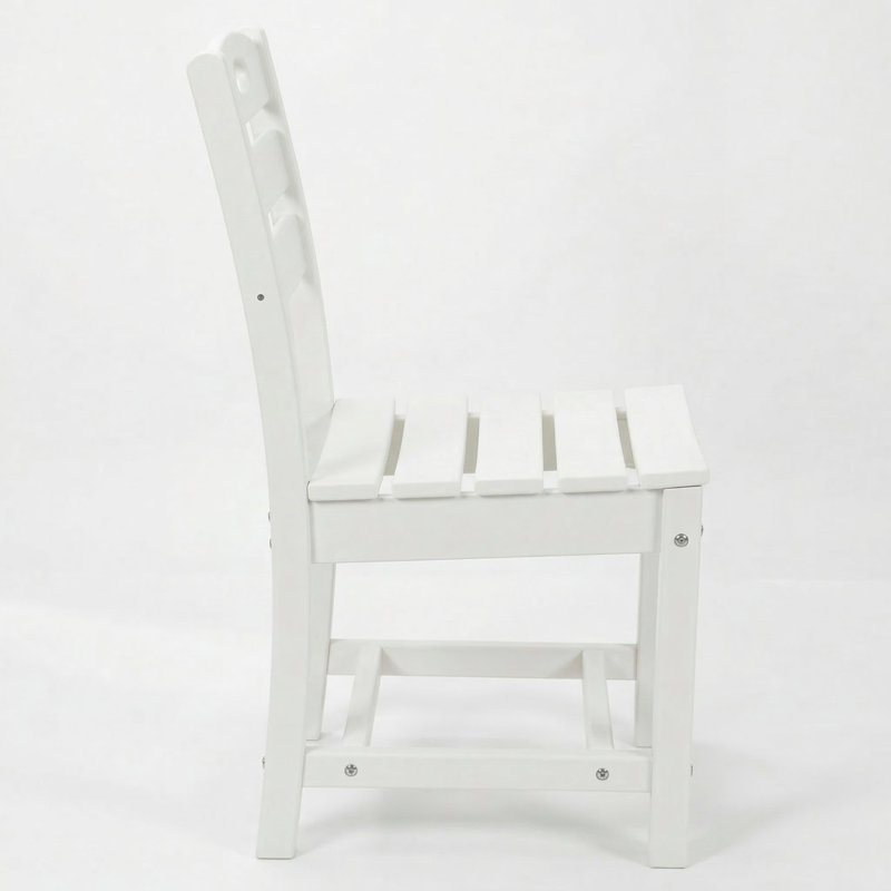 Ensemble de bistro 3 pièces blanc / ensemble de table ronde / ensemble de salle à manger de patio blanc / 2 chaises
