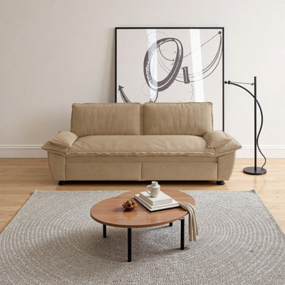 Boneless 3-in-1 Convertible Sleeper Sofa Bed with Corduroy Upholstery? 73.2" Queen Pull Out Sofa Bed Loveseat