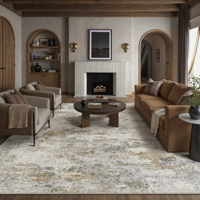 Mason Brown Abstract Area Rug