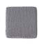 Tabouret de pieds tricoté à la main en fil de coton gris - taille 16,68 pouces, doux et invitant, fabriqué à la main, profond, large, grand