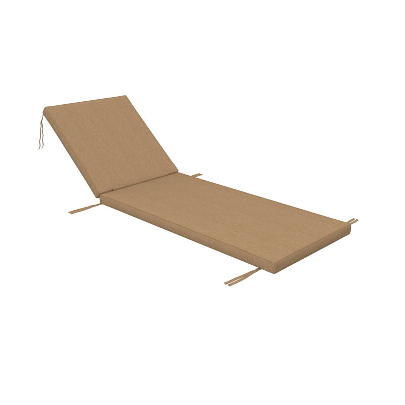 Outdoor Chaise Cushion With Sunbrella Fabric, 26" W x 80" D, Sunbrella® Canvas Heather Beige