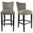 Upholstered Counter Stool with Solid Wood Frame-48367410