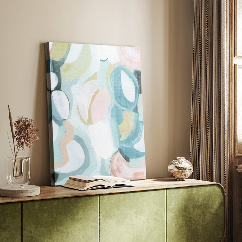 Pastel Garden Abstraction II - galerie sur mesure, H 12 po x l 8 po