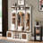Hall Tree 58.8" Wide With Bench And Shoe Storage-524651369
