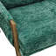 Fauteuil en velours de style Mid-Century moderne, fabrication robuste en bois d'hévéa-509380949