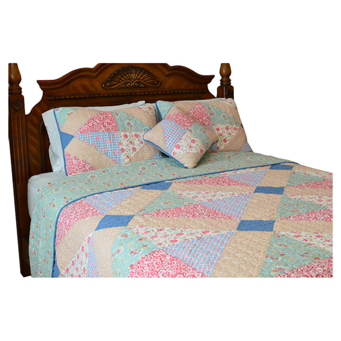 Angie Cotton Patchwork Quilt, Queen