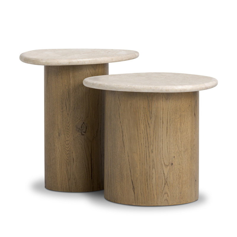 Kovo Marble Nesting End Table