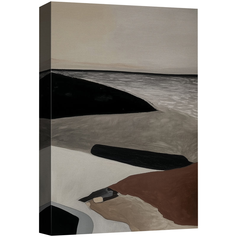 Art abstrait paysage de plage, photos de salon, impression sur toile encadrée, H 36 po x l 24 po x P 1,5 po, Toile tendue