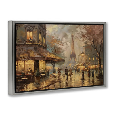  Parisian Fall Townscape Canvas by LSR Design Studio