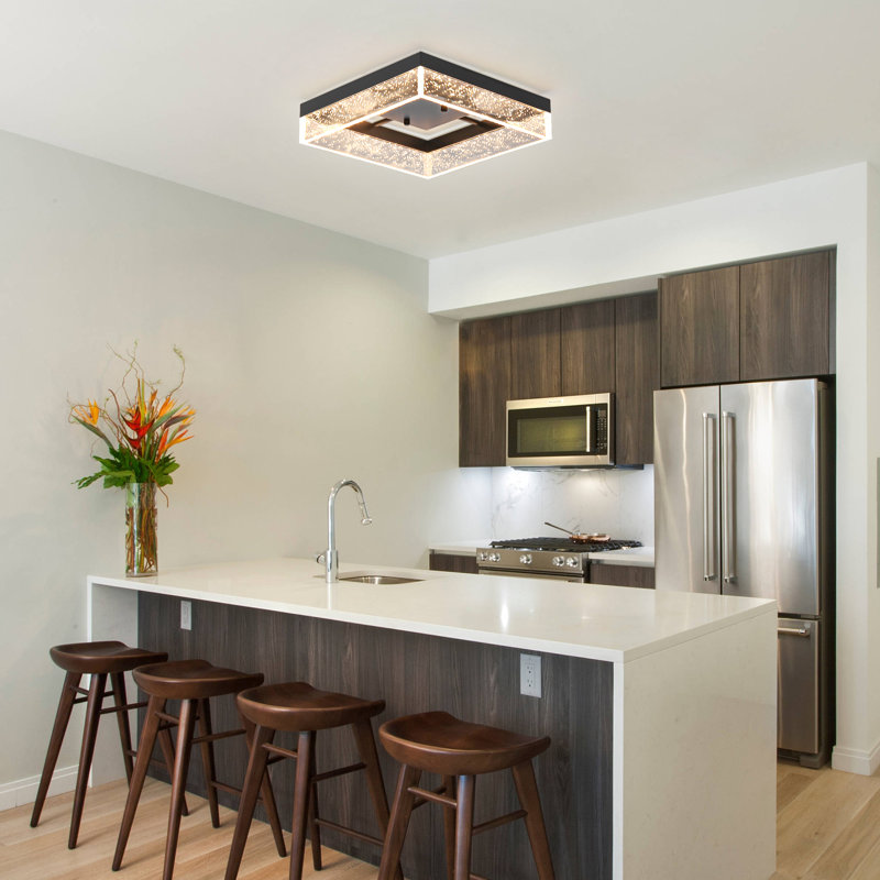 Agave 1-Light 30cm LED Flush Mount, Black
