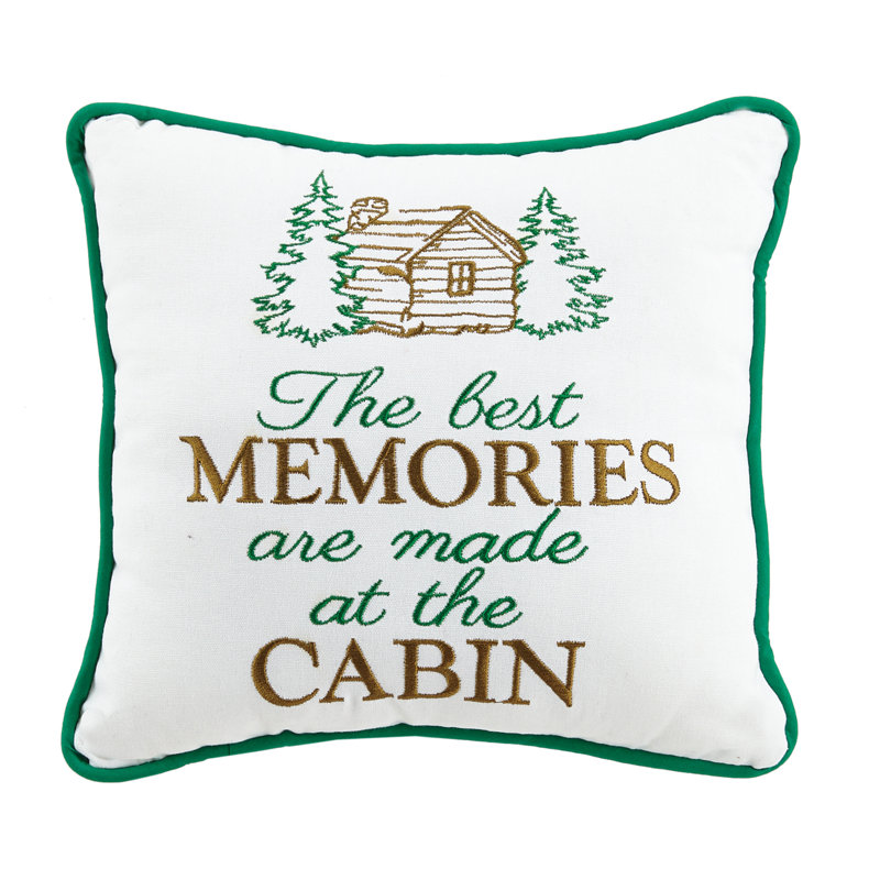 Embroidered Cotton Throw Pillow