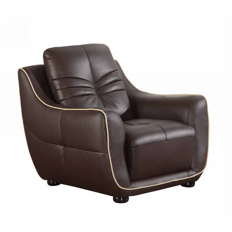 Fauteuil inclinable standard en cuir Hartung, Cuir assorti brun