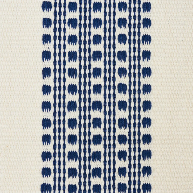 Lubeck Stripe Fabric, Blue/ Dark Blue/ White