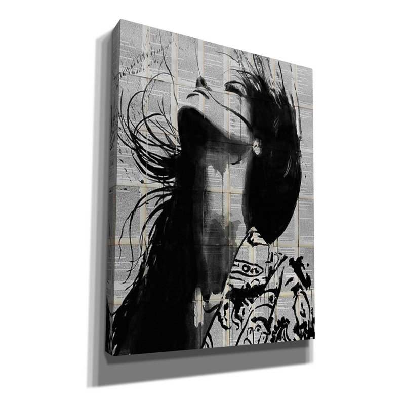 «Wild Flower» par Loui Jover, toile, art mural, H 16 po x l 12 po x P 0,75 po