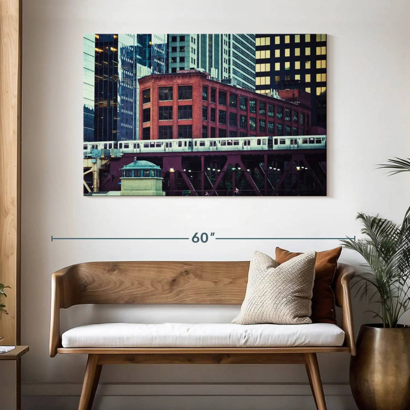 Nicci Railway In Chicago, 32" H x 48" W