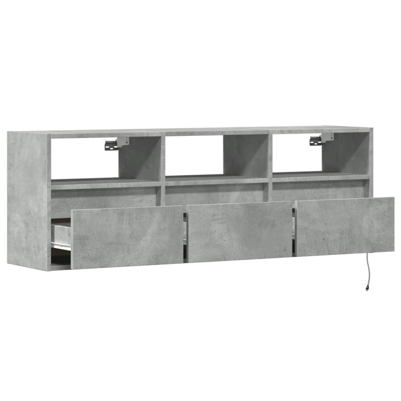 Dallton Unfinished TV Stand, Concrete Grey, 130cm