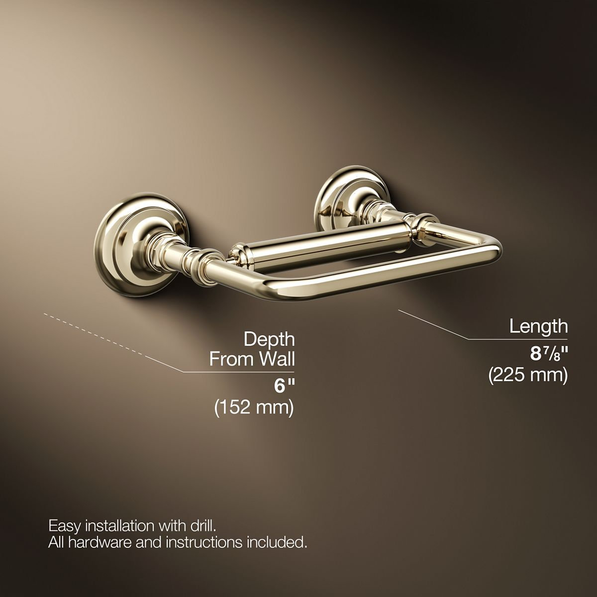 Artifacts Pivoting Toilet Paper Holder, Brown