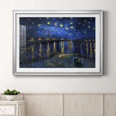 «Starry Night over Rhone», reproduction d'art sur papier encadrée