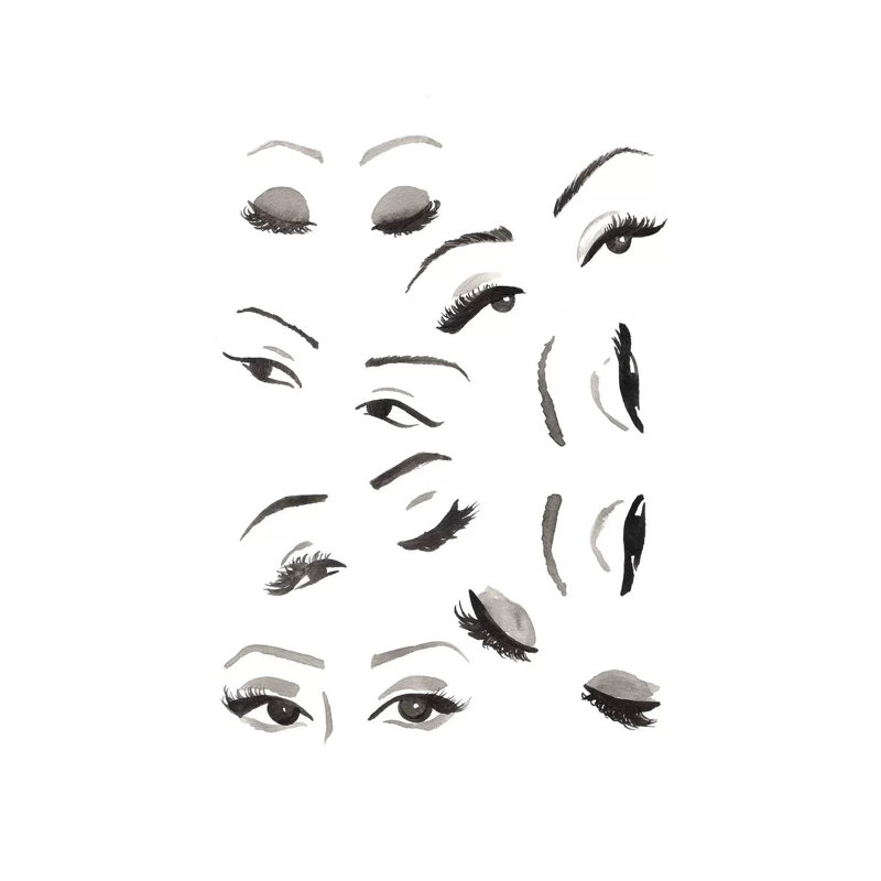 Les Yeux by Sabina Fenn - Gallery-Wrapped Canvas Giclée on Canvas, Canvas, 20.32 cm H x 30.48 cm W