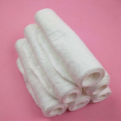Kbndieu  5pcs Infant White Baby Cloth Diaper Washable Nappy