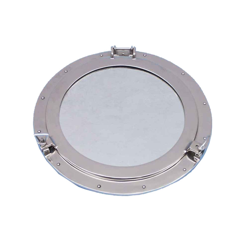 Metal Wall Mirror, Chrome, 24" H x 24" W