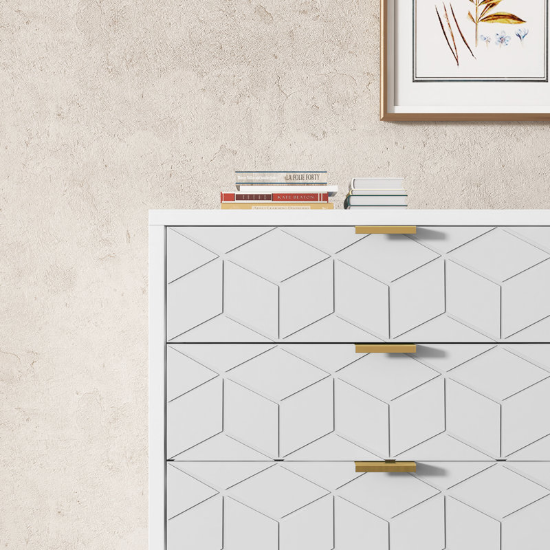 Table de chevet Reginna, Blanc / gris