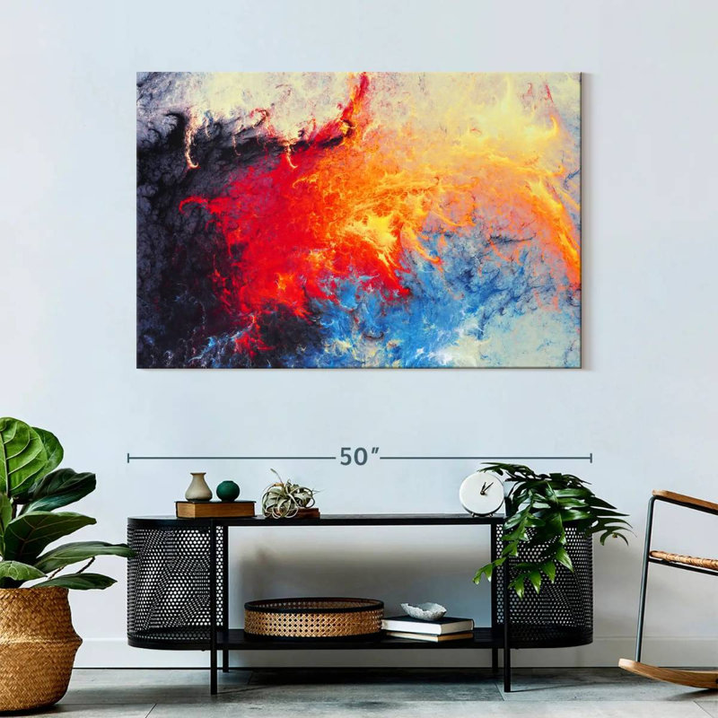 Avery Ice Flame Abstract, 32" H x 48" W