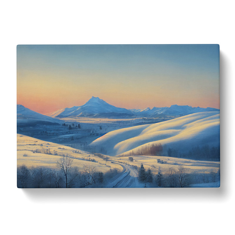 Winter Mountain Sunrise Vol.2 - Wrapped Canvas, 35cm H x 50cm W x 3cm D
