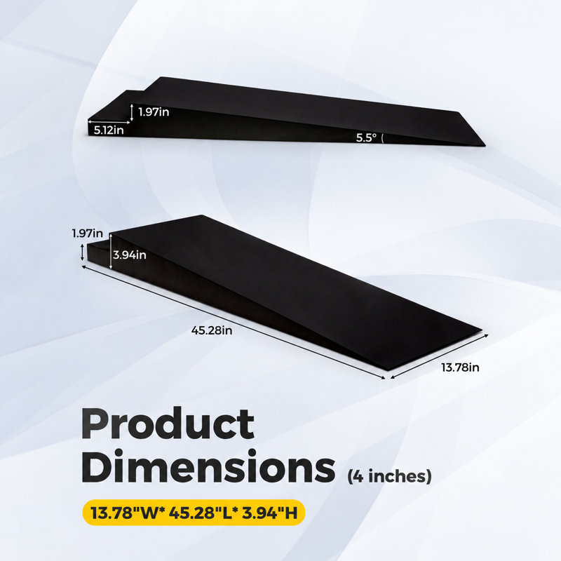 Gaonala Plastic Foldable L Portable Ramp, 4 INCH*2
