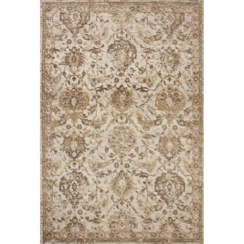 Tapis ivoire / naturel Loloi Percival, Rectangle 5 pi x 7 pi 6 po