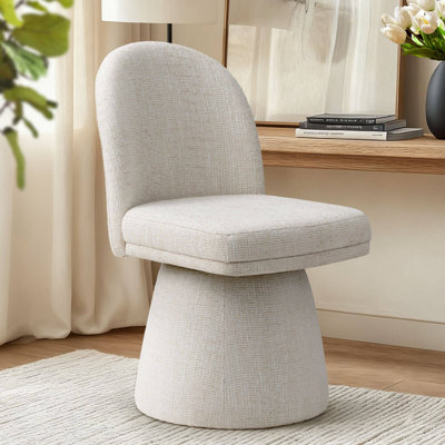 Upholstered 360°Swivel Vanity Chair