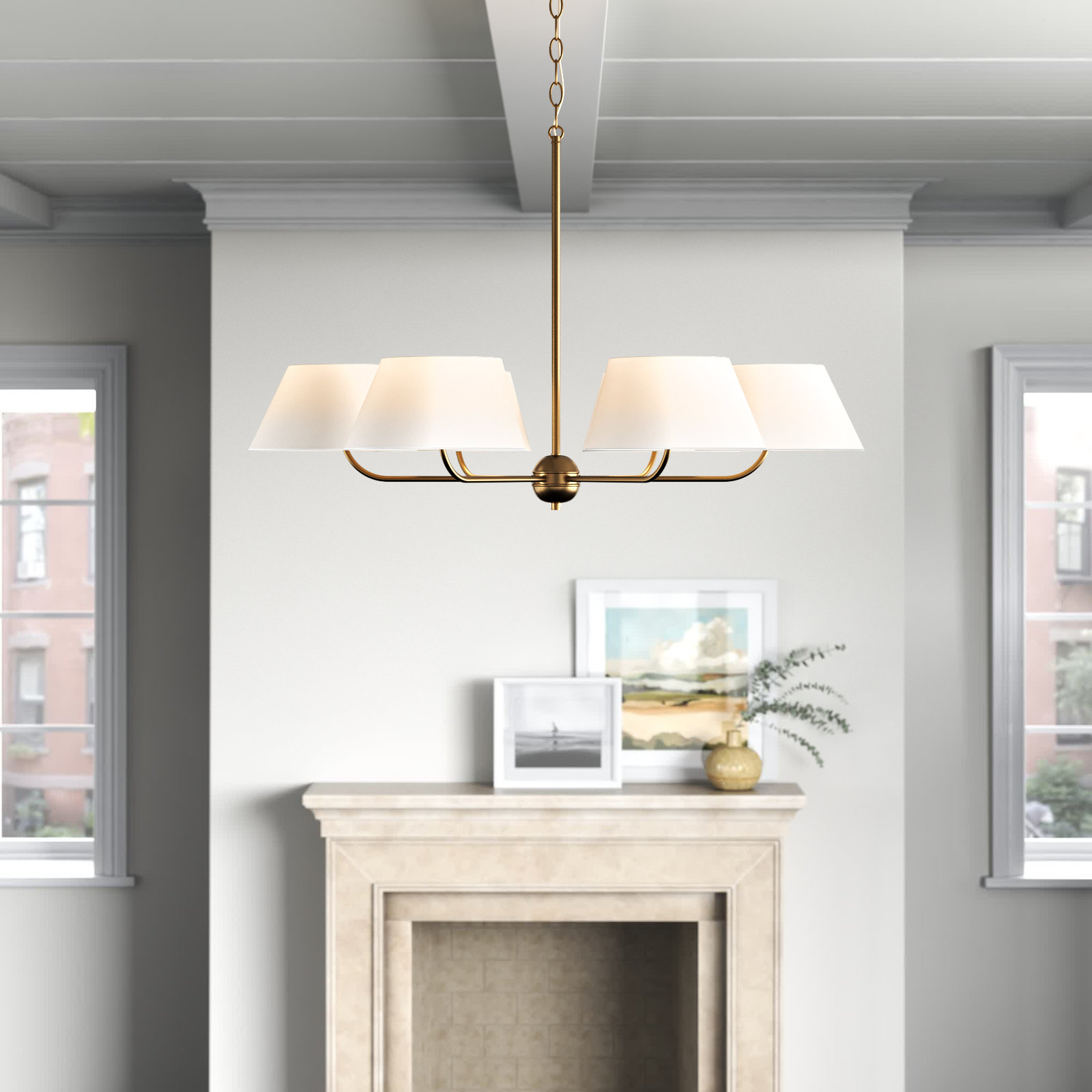 Arielle Dimmable Chandelier, 21.25" H x 36" W