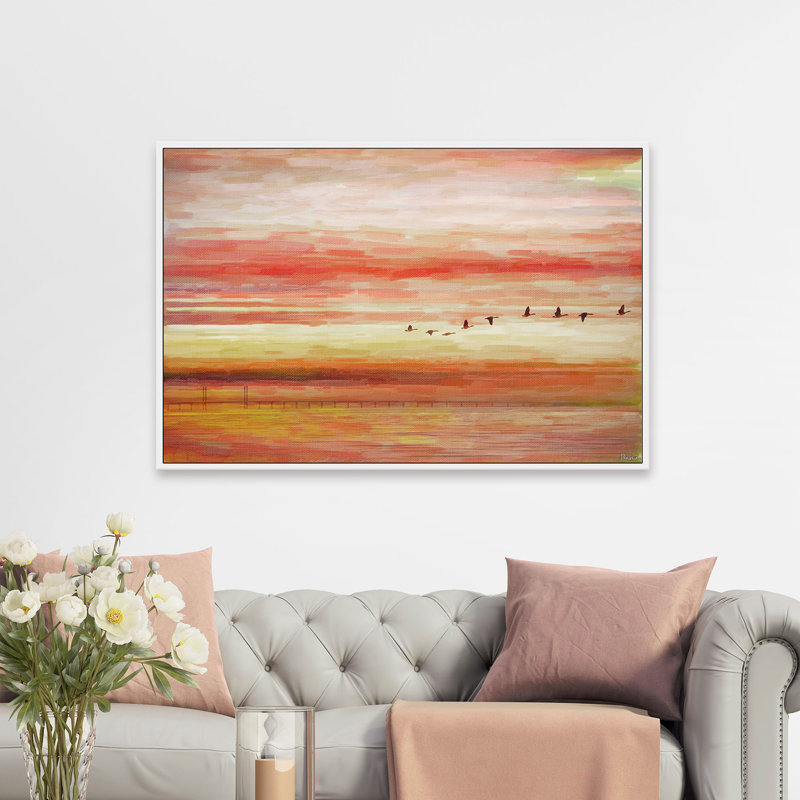«Flying South» par Parvez Taj - reproduction sur bois, H 8 po x l 12 po, 16 po x 24 po