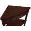 Petite table de coin triangulaire 33,8 po, table de coin en bois pour petits espaces / salon, table de bout à 3 niveaux avec pieds en bois massif, espresso clair-999754561