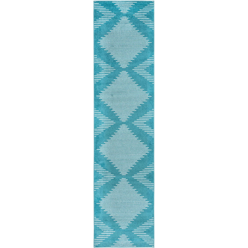 Geometric Indoor Rug, Runner 3'3" x 14'