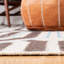 Tapis à motif géométrique en laine / coton tissé à la main Dhurries en brun / beige / crème-9837510