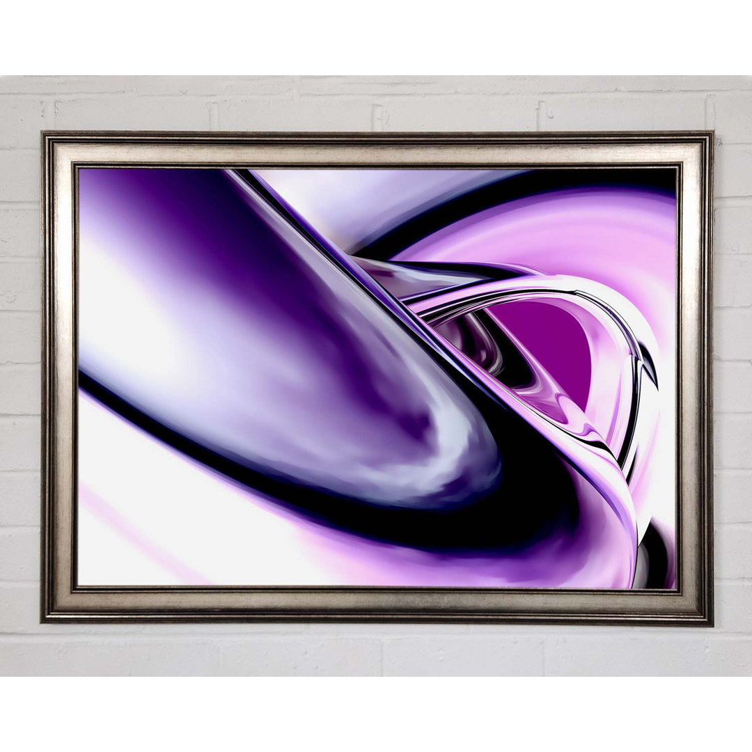 Gerahmtes Wandbild Purple Time Tunnel