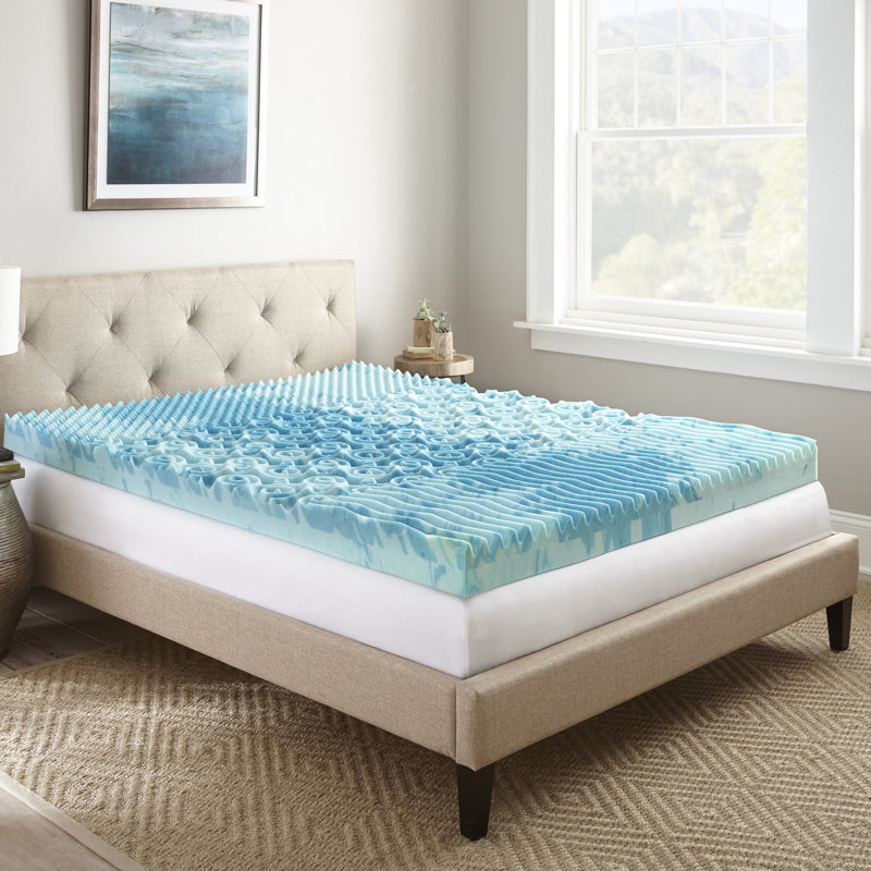 Nautica Home Gellux Gel Memory Foam Topper, Multi-Zone Cooling Support, Twin XL, 4"