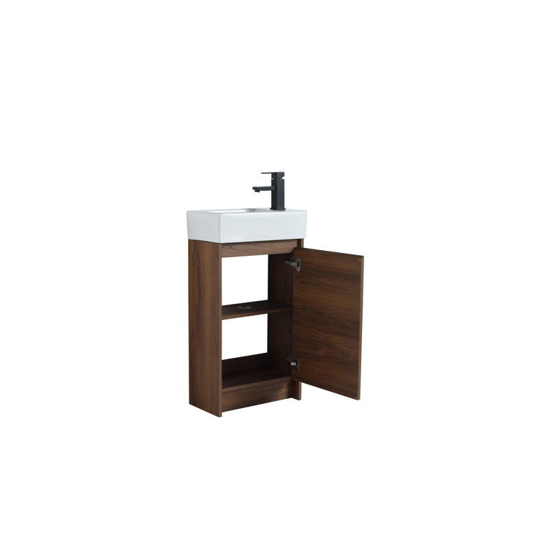 Yesena 18'' Single Bathroom Vanity with Ceramic Top