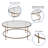Berzan Glass Living Room Coffee Table with Round Metal Frame-1942114549