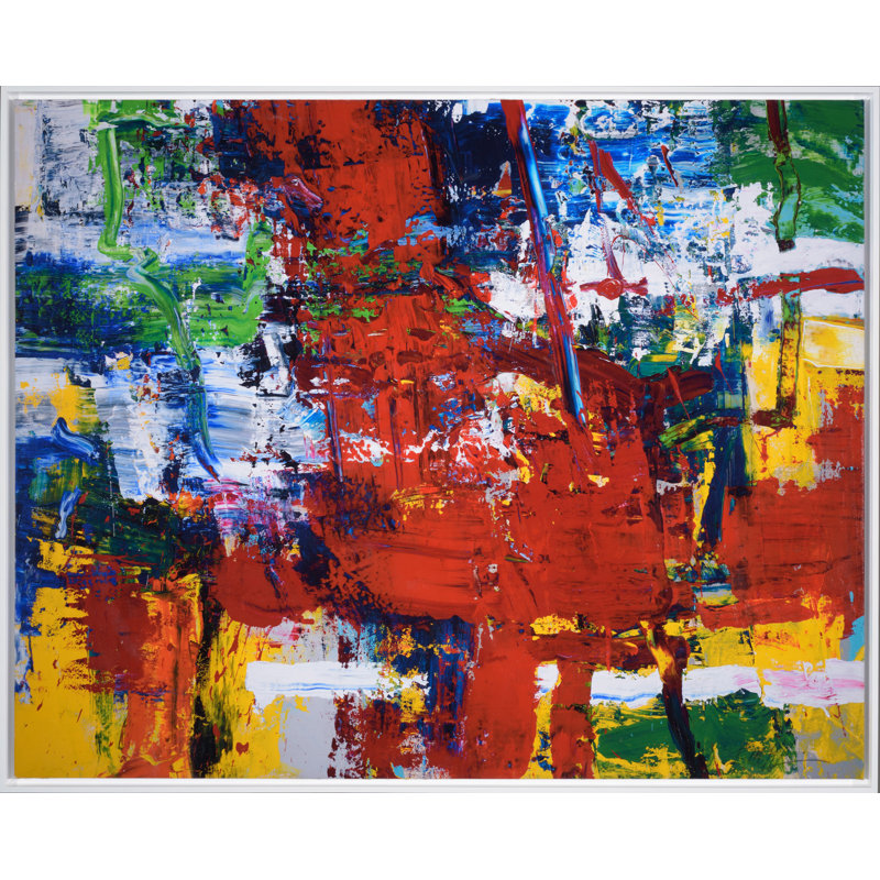 White Passing Through Print by Robert Robinson, White Floater Framed, 49" H x 61" W