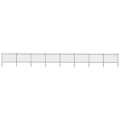 Angelena Black Metal Fence Panels Included