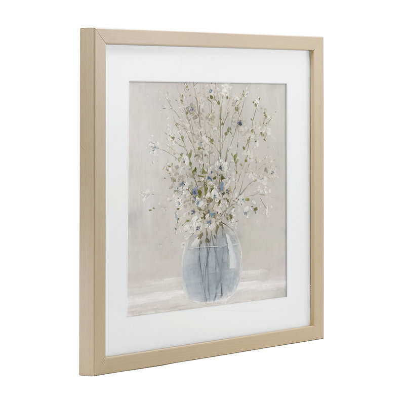 Serene Glass Vase, H 13 po x l 13 po, Récolte de pin sous cadre en verre
