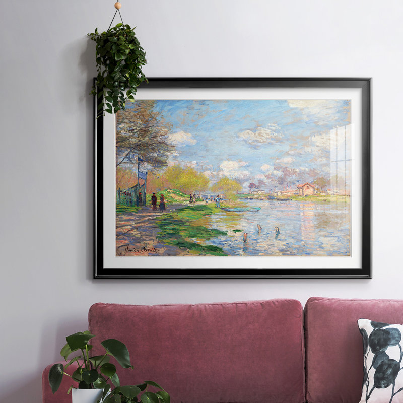 Monet, impression encadrée sur papier par Claude Monet, H 15 po x l 21 po x P 1,5 po, Or