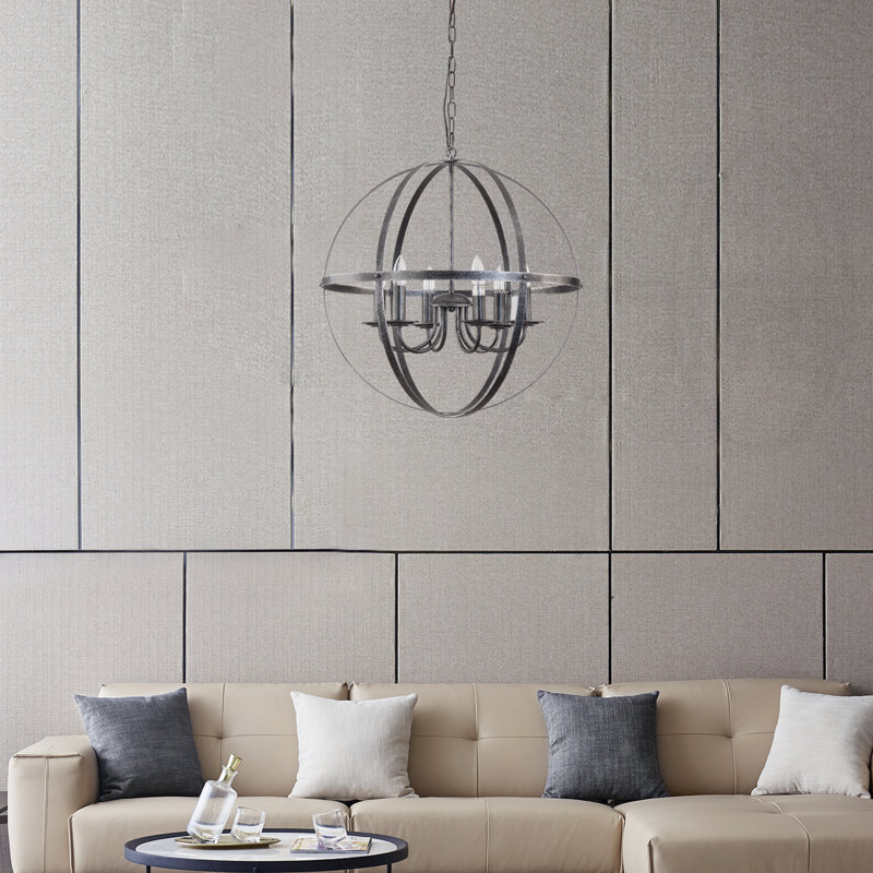 Ratner 6 - Light Dimmable Globe Chandelier