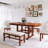 Traditional Extendable Wood Dining Table Set