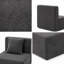 Fauteuil modulaire sans accoudoirs en chenille de 35 po de style moderne Horgan, siège d'appoint en mousse à compression et siège simple sans siège-128877175