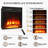 Curved TV Stand with Electric Fireplace-1221113035-1221113034