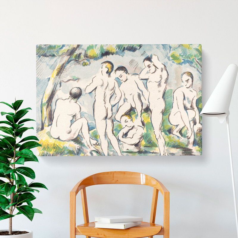 Bathers Vol.6 by Paul Cezanne - Wrapped Canvas Painting, 40cm H x 60cm W x 3cm D