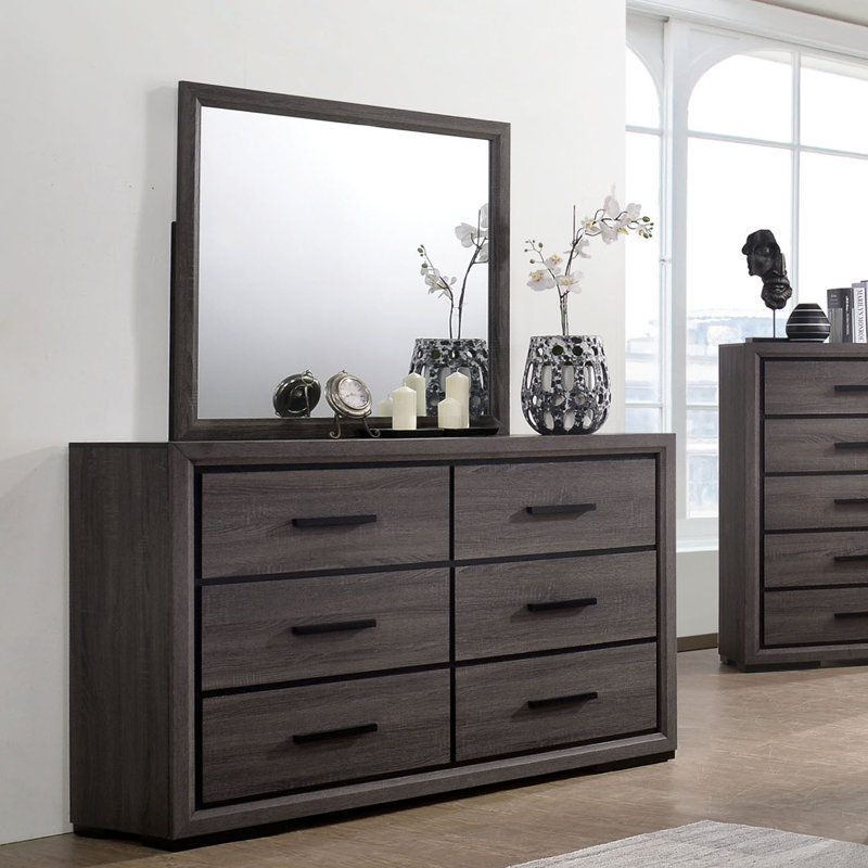 Commode l 6 po avec miroir Camile